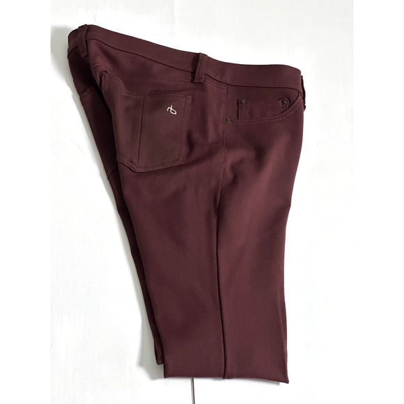 Rag & Bones Women's Jean Leggings In Burgundy Ponte Size (26)‎ Stretchy Jeans - Picture 2 of 16